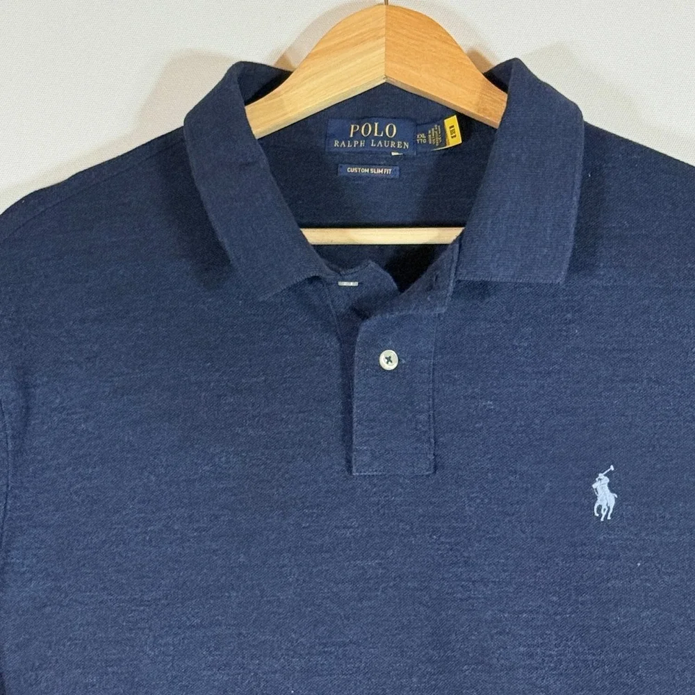 Polo Ralph Lauren Mens XXL Polo Shirt Navy Preppy Old Money Golf Academic Casual